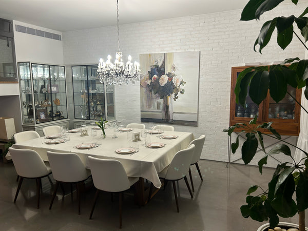 This dramatic piece is the star of our dining room. Guests always ask about it